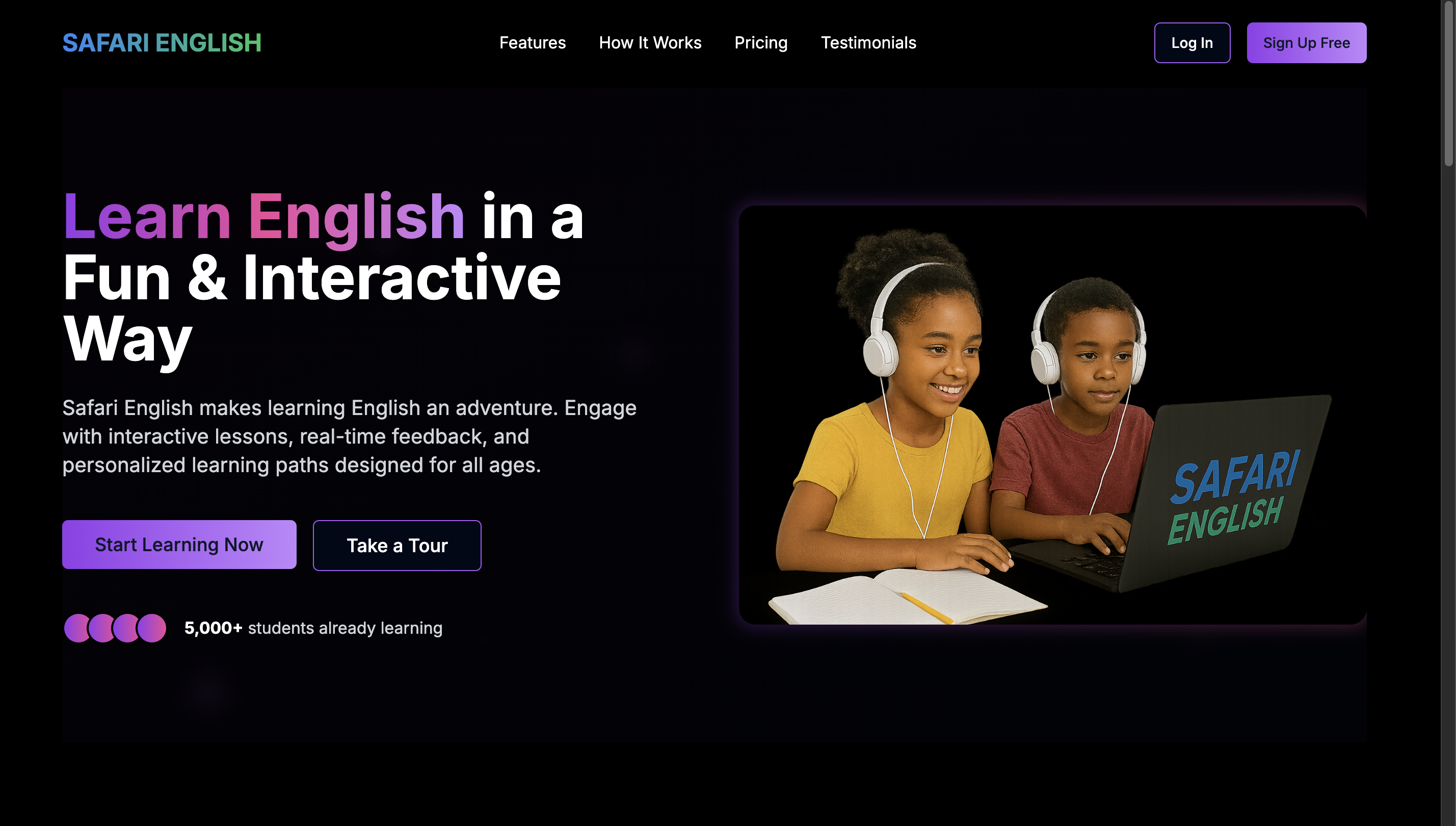 Online English Language Learning App
